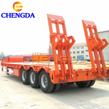 New Model Low Bed Trailer 3 Axle 60Tons Lowboy Lowbed Semi Trailer